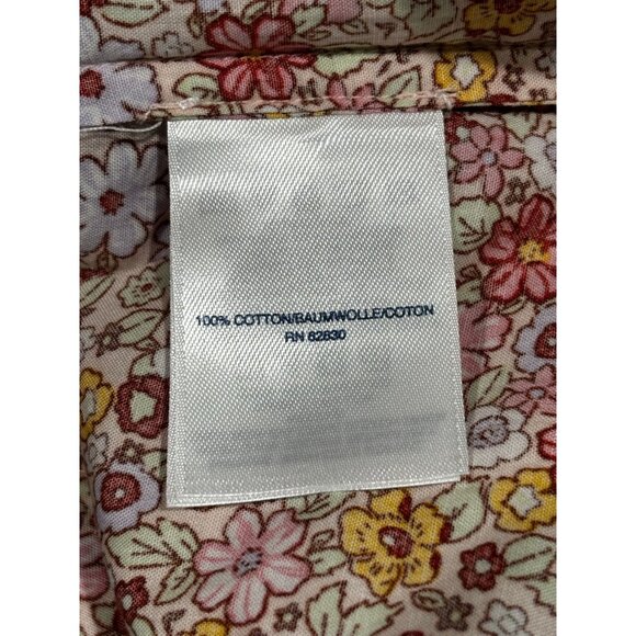 Lands End Womens Floral Print Cotton Blouse XL 18 - Picture 5 of 12